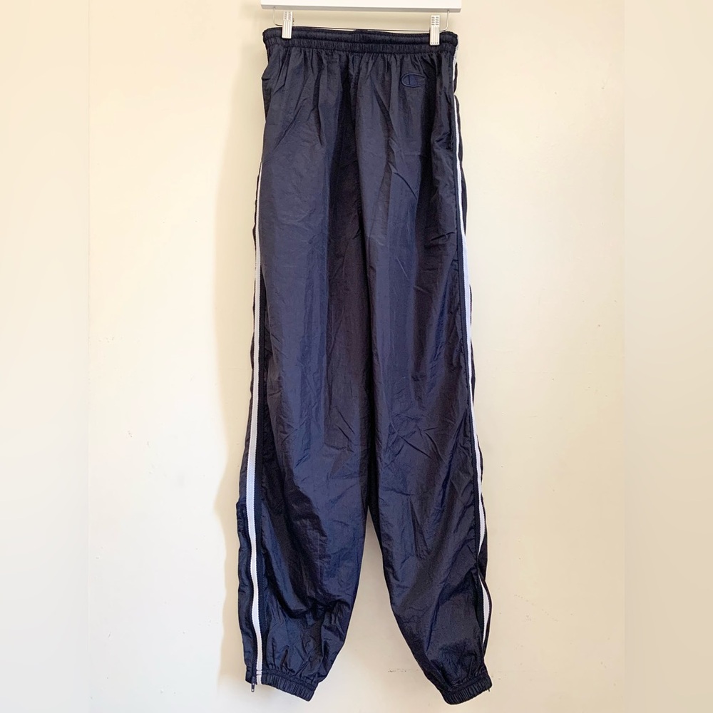 ❤️ 3/15 Champion Black Pocket Athletic Skiing Sports Drawstring Pants Large